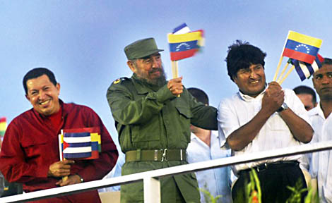 Fidel, Morales, Ch&aacute;vez